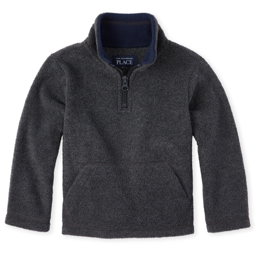 

s Toddler Boys Glacier Fleece Half Zip Pullover - Gray - The Children's Place