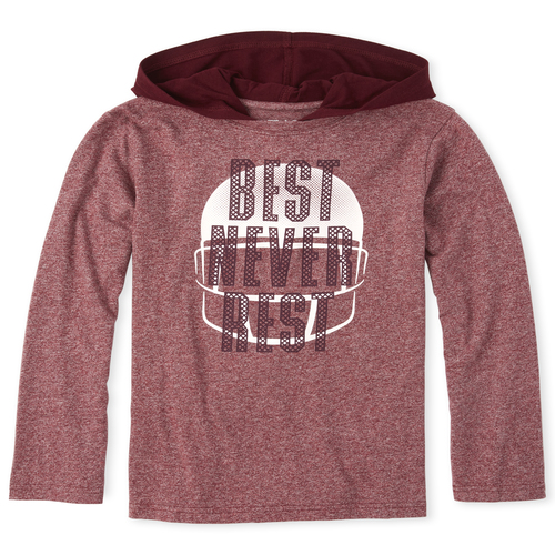 

Boys Boys Graphic Marled Hoodie Top - Red - The Children's Place