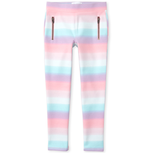 

Girls Ombre Zip Ponte Knit Pull On Jeggings - Pink - The Children's Place