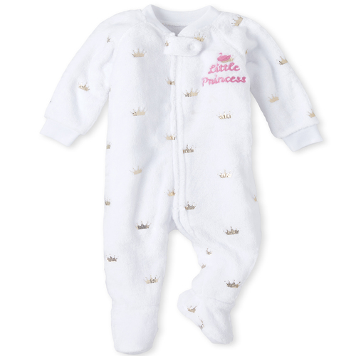 

s Baby And Toddler Mommy And Me Princess Swan Matching Fleece One Piece Pajamas - White - The Children's Place