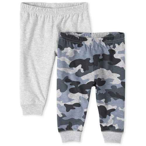 

Newborn Baby Boys Camo Pants 2-Pack - Gray - The Children's Place