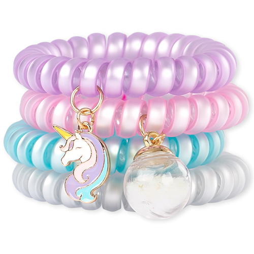 

Girls Shakey Unicorn Coil Bracelet 4-Pack - Multi - The Children's Place