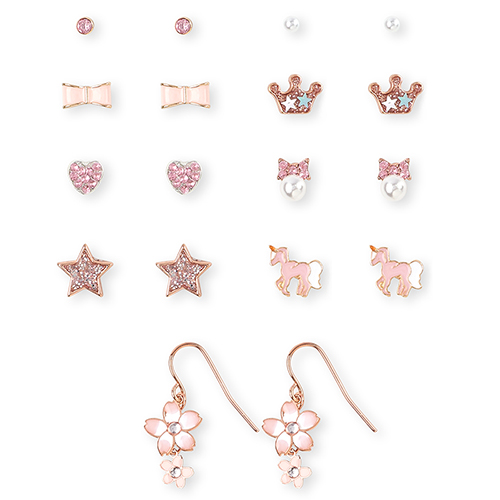 

Girls Glitter Unicorn Earrings 9-Pack - Multi - The Children's Place