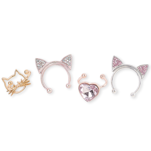 

Girls Cat Adjustable Ring 4-Pack - Multi - The Children's Place