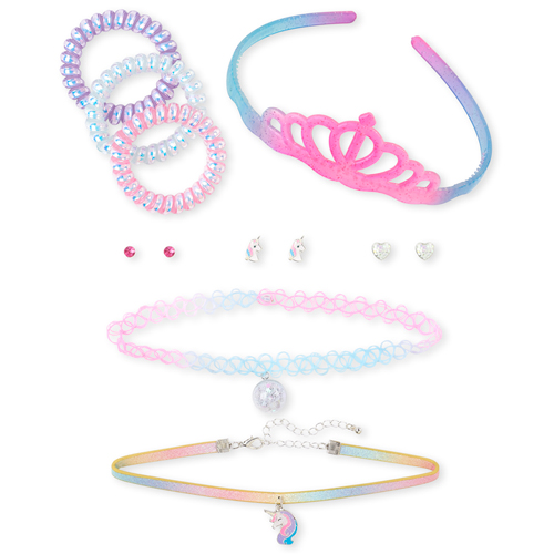 

Girls Glitter Unicorn Headband And Jewelry 9-Piece Set - Multi - The Children's Place