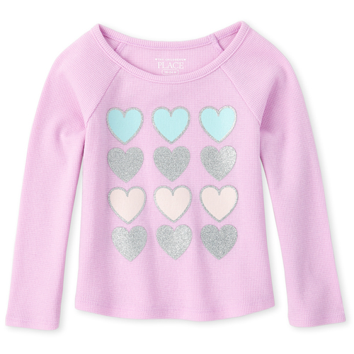 

s Baby And Toddler Glitter Thermal Top - Purple - The Children's Place