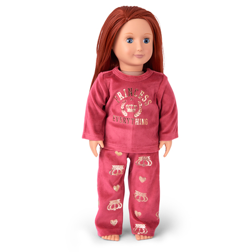 

s Doll Mommy And Me Princess Of Everything Matching Velour Pajamas - Pink - The Children's Place