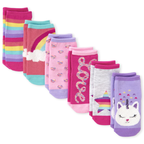 

Newborn Baby And Toddler Rainbow Midi Socks 6-Pack - Multi - The Children's Place