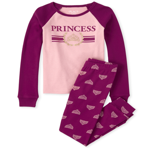 

s Mommy And Me Princess Matching Snug Fit Cotton Pajamas - Pink - The Children's Place