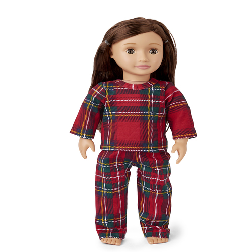 

Girls Doll Matching Family Christmas Plaid Snug Fit Cotton Pajamas - Red - The Children's Place