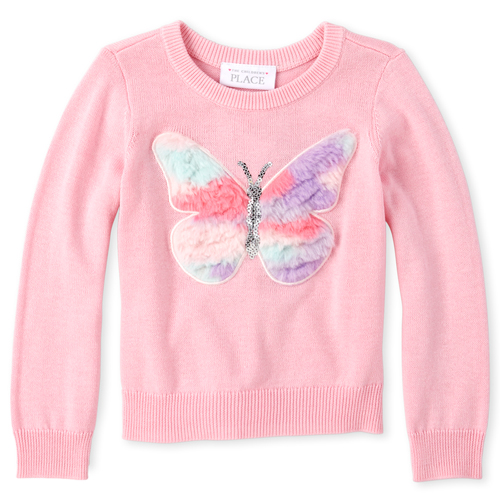 

s Baby And Toddler Faux Fur Sweater - Pink - The Children's Place