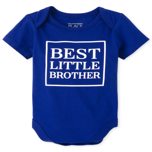 

Newborn Baby Boys Best Brother Matching Graphic Bodysuit - Blue - The Children's Place