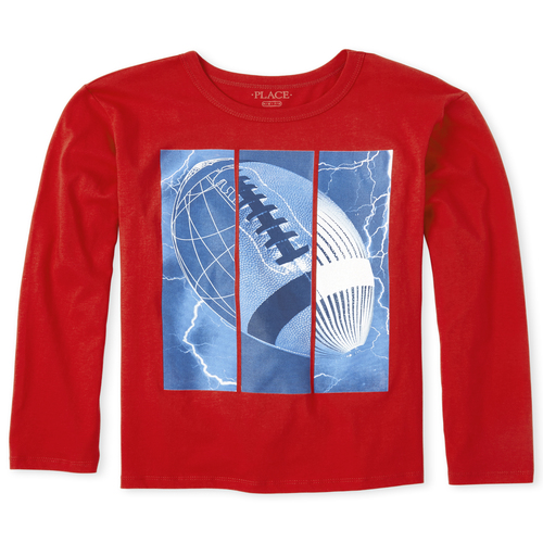 

s Boys Football Graphic Tee - Red T-Shirt - The Children's Place