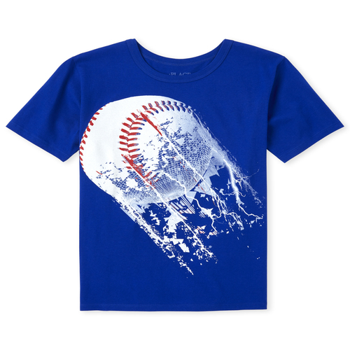 

Boys Boys Baseball Graphic Tee - Blue T-Shirt - The Children's Place