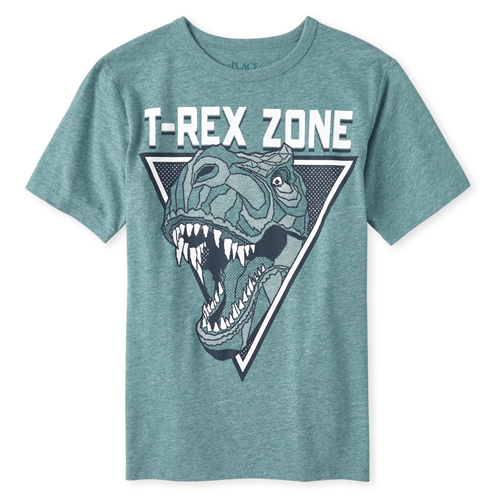 

s Boys Dino Graphic Tee - Blue T-Shirt - The Children's Place