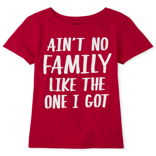 

s Womens Matching Family One I Got Graphic Tee - Red T-Shirt - The Children's Place