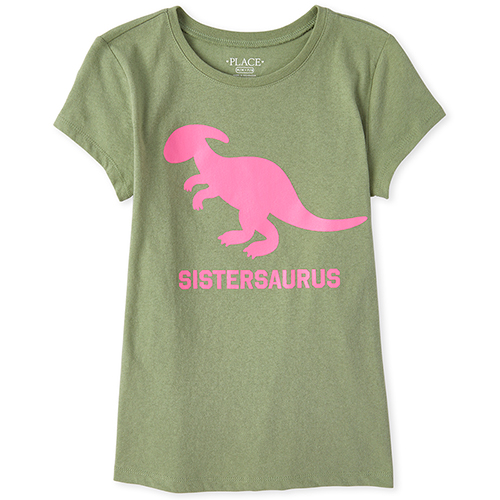 

s Matching Family Dino Graphic Tee - Green T-Shirt - The Children's Place