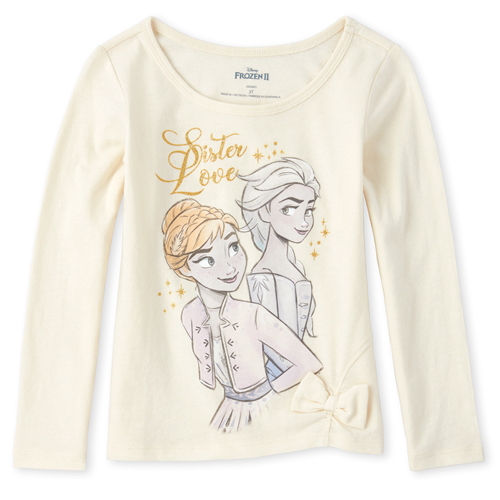 

s Toddler Disney Frozen 2 Glitter Sister Love Graphic Tee - White T-Shirt - The Children's Place