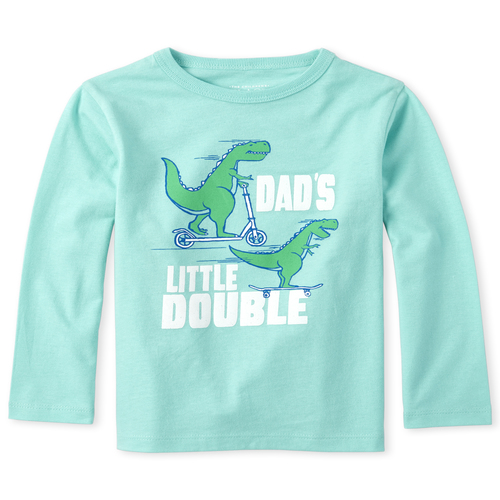 

s Baby And Toddler Boys Dad's Double Graphic Tee - Blue T-Shirt - The Children's Place