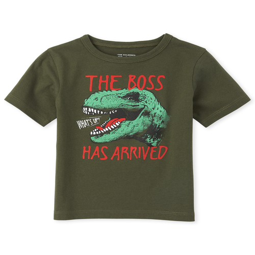 

s Baby And Toddler Boys Dino Boss Graphic Tee - Green T-Shirt - The Children's Place