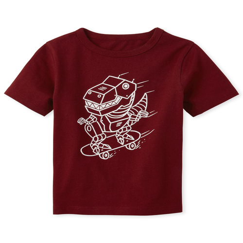 

s Baby And Toddler Boys Robot Graphic Tee - Red T-Shirt - The Children's Place