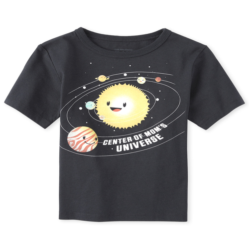 

s Baby And Toddler Boys Mom's Universe Graphic Tee - Black T-Shirt - The Children's Place