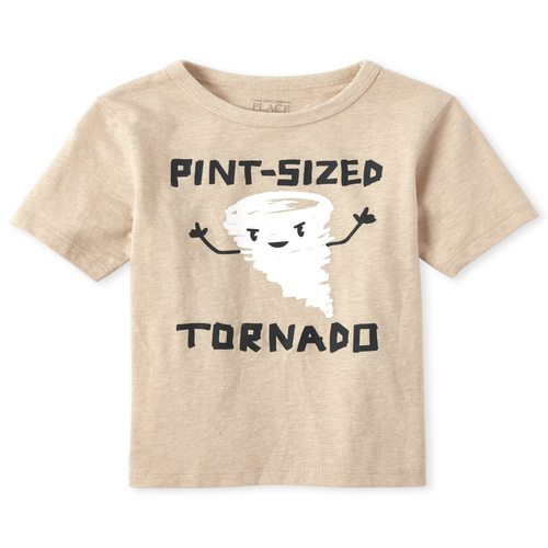 

s Baby And Toddler Boys Tornado Graphic Tee - Brown T-Shirt - The Children's Place