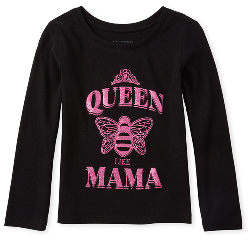 

s Baby And Toddler Mommy And Me Queen Bee Matching Graphic Tee - Black T-Shirt - The Children's Place