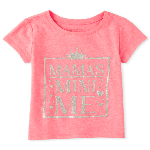 

s Baby And Toddler Glitter Mama's Mini Me Graphic Tee - Pink T-Shirt - The Children's Place