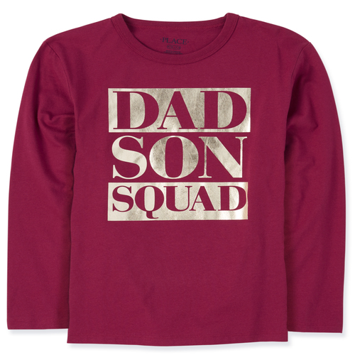 

s Boys Matching Family Foil Squad Graphic Tee - Red T-Shirt - The Children's Place