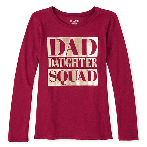 

s Matching Family Foil Squad Graphic Tee - Red T-Shirt - The Children's Place