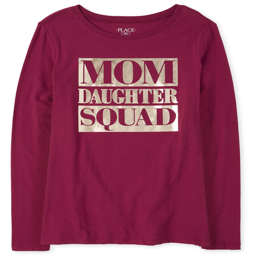 

Womens Matching Family Foil Squad Graphic Tee - Red T-Shirt - The Children' Place