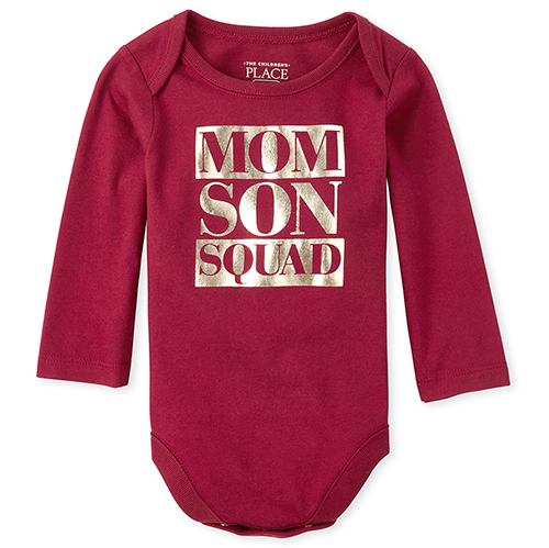 

s Baby Boys Foil Squad Matching Graphic Bodysuit - Red - The Children's Place