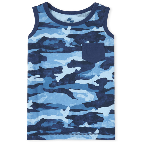 

Boys Boys Mix And Match Camo Pocket Tank Top - Blue - The Children's Place