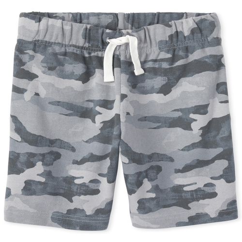 

Boys Boys Camo French Terry Shorts - Gray - The Children's Place