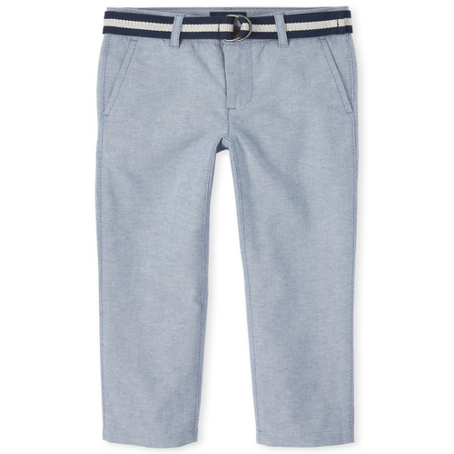 

Boys Boys Belted Dress Pants - Blue - The Children's Place