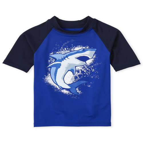 

Boys Boys Shark Rashguard - Blue - The Children's Place