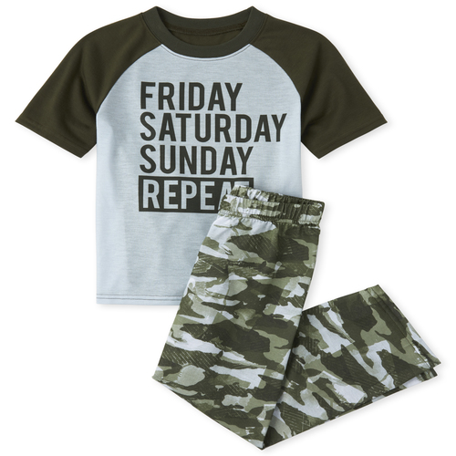 

s Boys Weekend Camo Pajamas - Green - The Children's Place