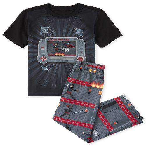 

s Boys Ninja Video Game Pajamas - Black - The Children's Place