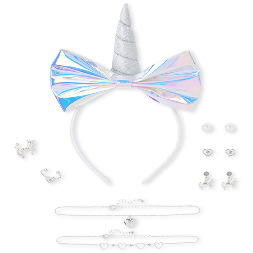 

Girls Unicorn 8-Piece Hair And Jewelry Set - Multi - The Children's Place