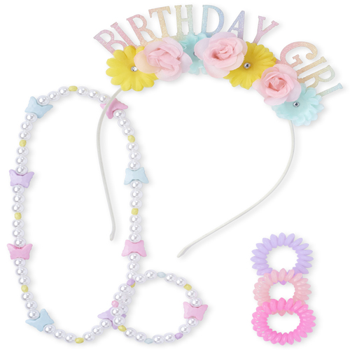 

Girls Birthday Rainbow 6-Piece Hair And Jewelry Set - Multi - The Children's Place