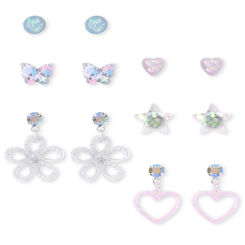 

Girls Glitter Earrings 6-Pack - Multi - The Children's Place