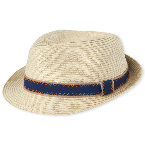 

Boys Boys Striped Fedora - Gray Hat - The Children's Place