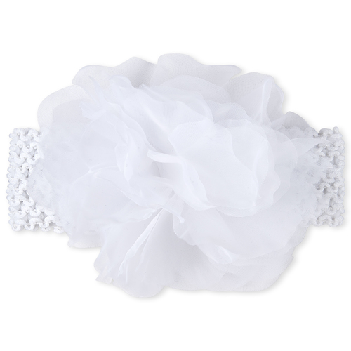 

Newborn Baby Flower Headwrap - White - The Children's Place