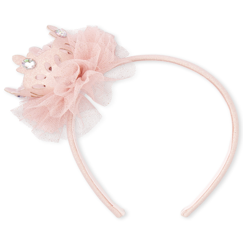 

Baby Girls Toddler Glitter Crown Headband - Pink - The Children's Place