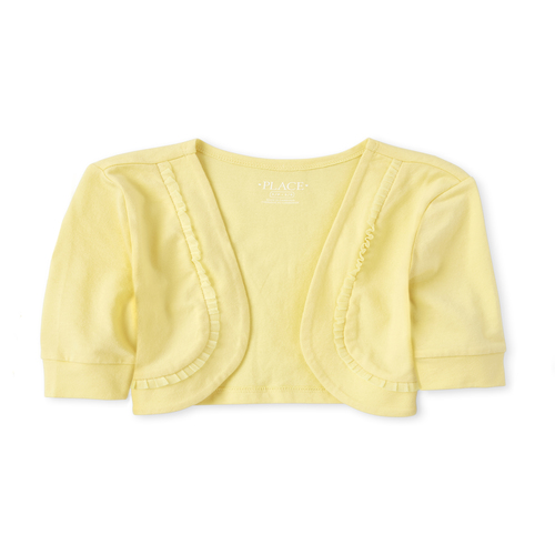 

Girls Ruffle Shrug - Yellow - The Children's Place