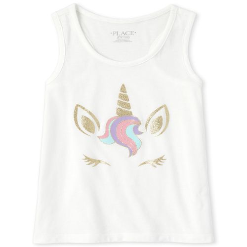 

Girls Mix And Match Glitter Racerback Tank Top - White - The Children's Place