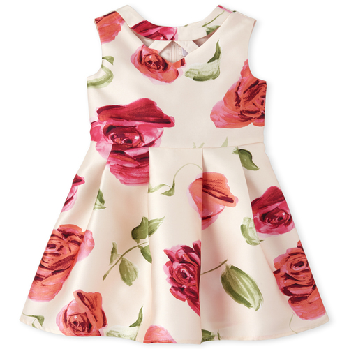 

Girls Rose Matching Pleated Dress - Pink - The Children's Place