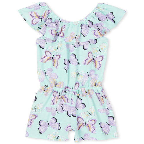 

s Baby And Toddler Butterfly Romper - Blue - The Children's Place