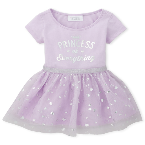 

s Baby And Toddler Foil Princess Tutu Dress - Purple - The Children's Place